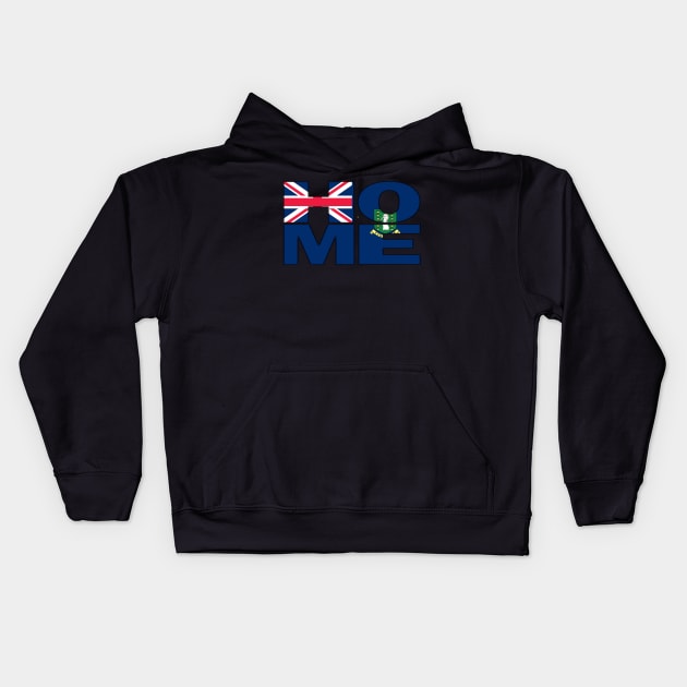 Tortola Flag Collection Spelling HOME - BVI - Soca Mode Kids Hoodie by Soca-Mode